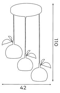 Пендел APPLE 3xE27/15W/230V цветен