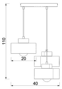 Пендел MARTI 3xE27/15W/230V бял/хром