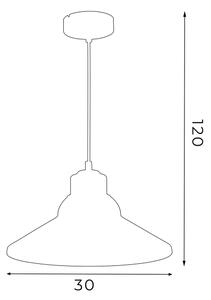 Пендел WORKS 1xE27/15W/230V червен