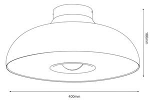 Плафон BILBAO 1xE27/15W/230V Ø 40 см бежов