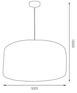 Пендел SHADE 1xE27/15W/230V сив