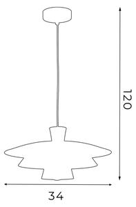 Пендел PLATO 1xE27/15W/230V месинг/златист