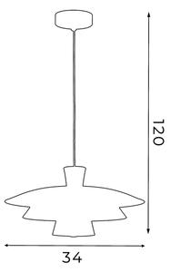 Пендел PLATO 1xE27/15W/230V бежов/златист