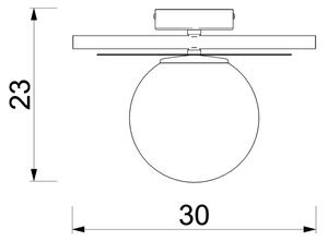 Плафон ORBITAL 1xE27/15W/230V бял/кафяв/черен