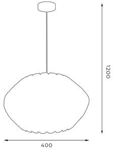 Пендел SHADE 1xE27/15W/230V сребрист