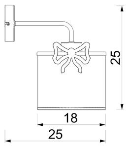 Детски аплик SWEET 1xE27/15W/230V бял/лък