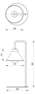 Настолна лампа DEMET 1xE27/15W/230V черен/златист