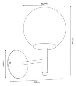 Аплик AWINION 1xE27/15W/230V бял/златист/черен