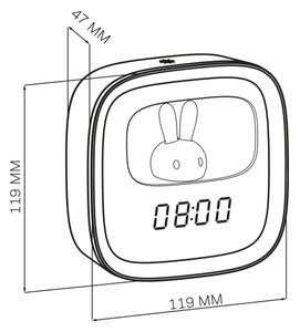 LED Димируема малка нощна лампа с будилник BUNNY LED/1,2W/5V 3000K