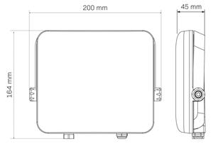 Екстериорен LED прожектор MILKY LED/50W/230V 4000K IP65 черен