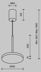 Maytoni P076PL-L12W3K-BS - LED Пендел PLATO LED/12W/230V 3000K златист