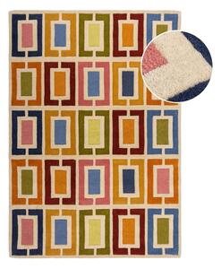 Ръчно изработен вълнен килим 120x170 cm Retro Blocks – Flair Rugs