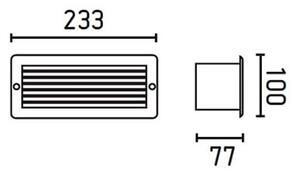 FARO 71480 - Екстериорна Стенна лампа ESCA 1xE27/40W/100-240V IP44