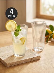 Sinsay - Комплект релефни чаши 4 pack - clear
