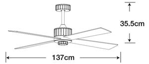 Lucci air 213171 - LED Вентилатор за таван NEWPORT дърво/бял/бежов + д.у