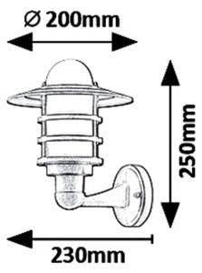 Rabalux 7678 - Екстериорна Стенна лампа DARRINGTON 1xE27/20W/230V IP44