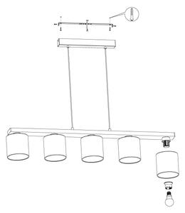 Eglo 98591 - Полилей на въже CASTRALVO 5xE27/28W/230V