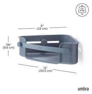 UMBRA Ъглов стенен органайзер за баня “FLEX ADHESIVE“ - пастелено син