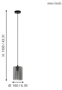 Eglo 98585 - Полилей на въже CADAQUES 1xE27/40W/230V