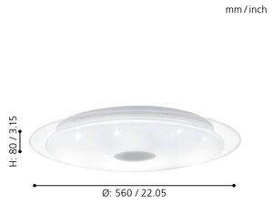 Eglo 98324 - LED Димируема лампа LANCIANO LED/36W/230V + дистанционно управление