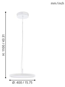 Eglo 33675 - LED RGBW Димируем пендел CERIGNOLA-C LED/21W/230V + д.у