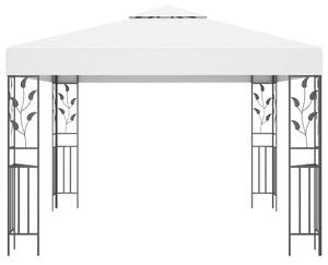 VidaXL Беседка, 3х3 м, бяла, 180 г/м²