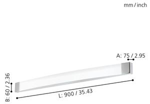 Eglo 98193 - LED Осветление за стена за баня SIDERNO LED/24W/230V IP44