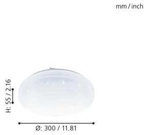 Eglo 98294 - LED Димируема лампа за баня FRANIA-A LED/12W/230V IP44 + дистанционно управление