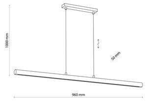 LED Димируем пендел GIACINTO LED/30W/230V