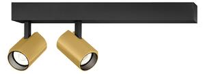 Wever & Ducré Lighting WEVER & DUCRÉ LED прожектор Ceno, черен/златен, 2700 K, 2-лампов, Затъмняване, Черен, Дневна/трапезария, Алуминий, Модерен