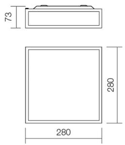 Redo 01-705 - Плафон за баня EGO 2xE27/60W/230V IP44