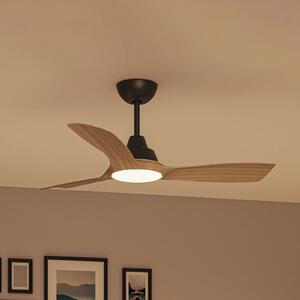 Philips LED вентилатор Olas, Ø106 см, кафяво/черно, CCT, Затъмняване, Черен, Дневна/трапезария, Пластмаса, Модерен