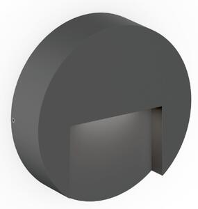 Wever & Ducré Lighting WEVER DUCRÉ LED стенна лампа за външно осветление Reto Round 1.3, антрацит, Затъмняване, Черен, Алуминий, Модерен, Стенна розетка отдолу