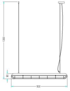 Полилей на въже KJELD 3xE14/60W/230V