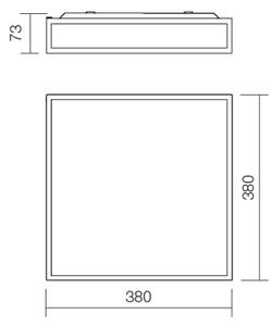 Redo 01-706 - Плафон за баня EGO 4xE27/60W/230V IP44