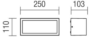 Redo 9897 - Екстериорен аплик BRICK 1xE27/23W/230V IP54 кафяв