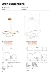 Redo 01-1721 - LED Висящ полилей ORBIT LED/42W + LED/66W/230V бронз