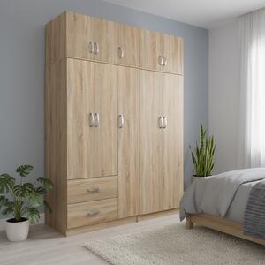 Гардероб с 5 врати, Athos I V23, дъб, 170x42x240 см