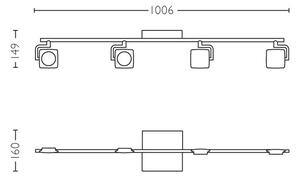 Philips 53194/48/P0 - LED Точково осветление, луна MILLENNIUM 4xLED/4,5W/230V