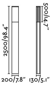 FARO 74444E - Екстериорна лампа DATNA 2G11/36W/230V IP65