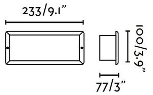 FARO 71490 - Външна вградена лампа LISO 1xE27/40W/230V IP44