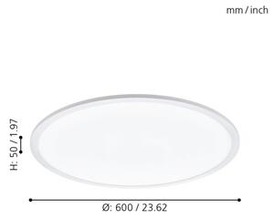 Eglo 98209 - LED Димируема лампа SARSINA-A LED/30W/230V + дистанционно управление