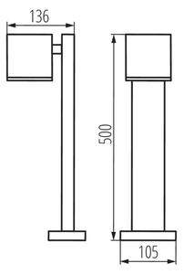 Външна лампа GORI 1xGU10/35W/230V IP44