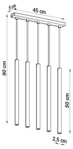 Sollux SL.0468 - Пендел PASTELO 5xG9/8W/230V бял