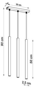 Sollux SL.0466 - Пендел PASTELO 3xG9/8W/230V бял