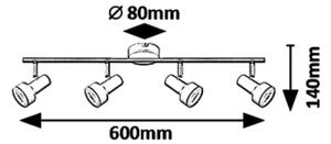 Rabalux 5325 - Спот 4xGU10/50W/230V