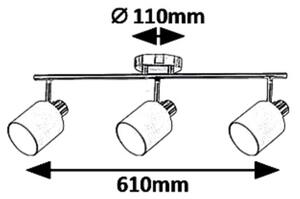 Rabalux 5011 - Прожектор, луна NATINA 3xE14/25W/230V
