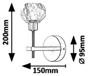 Rabalux 5394 - Стенна лампа KASSIA 1xG9/5W/230V
