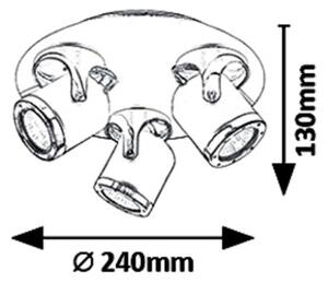 Rabalux 5039 - Прожектор, луна APRIL 3xGU10/5W/230V