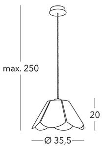 Kolarz A1346.31.W - Висящ полилей BLOOM 1xE27/100W/230V